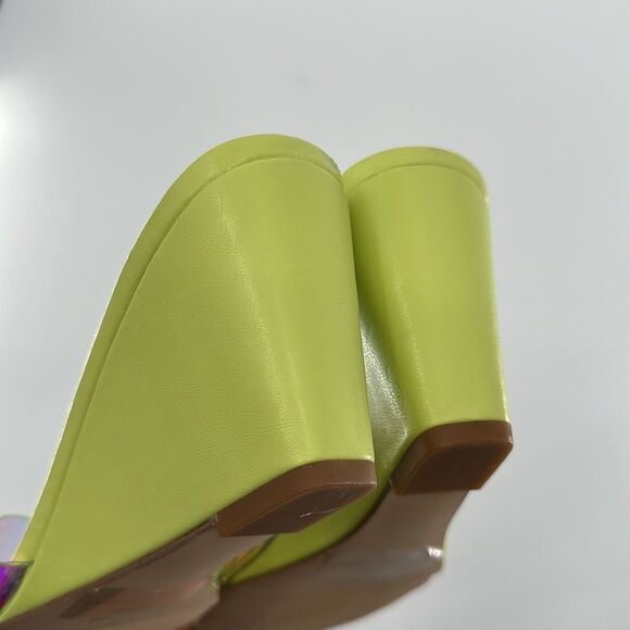 Madden Girl Rayne Wedge Sandal Lime Green Iridescent - Picture 6 of 8